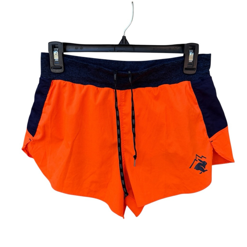 Vibrant Orange and Navy Women's Athletic Shorts